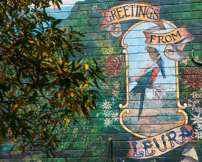 Painted Greetings from Leura mural